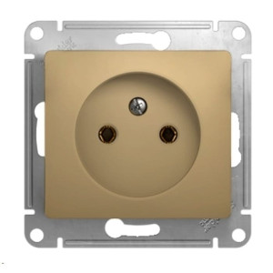Розетка Schneider Electric Glossa 1 гнездо без заземления титан
