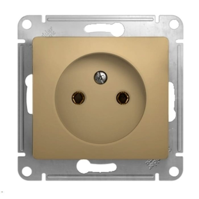 Розетка Schneider Electric Glossa 1 гнездо без заземления титан
