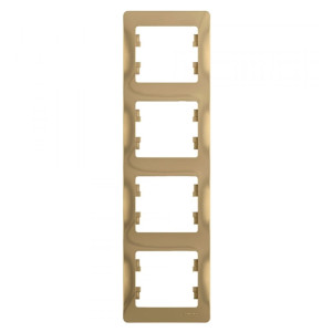 Рамка Schneider Electric Glossa GSL000408 4 поста вертикальная титан