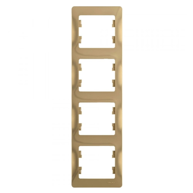 Рамка Schneider Electric Glossa GSL000408 4 поста вертикальная титан