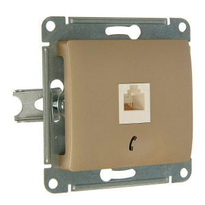 Розетка телефонная Schneider Electric Glossa GSL000481T RJ11 титан