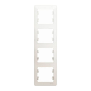 Рамка Schneider Electric Glossa GSL000608 4 поста вертикальная перламутр