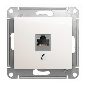 Розетка телефонная Schneider Electric Glossa GSL000681T 1*RJ11 перламутр