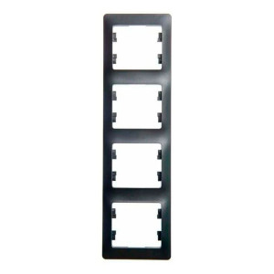 Рамка Schneider Electric Glossa GSL000708 4 поста антрацит