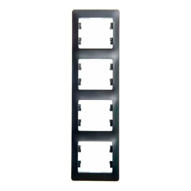 Рамка Schneider Electric Glossa GSL000708 4 поста антрацит