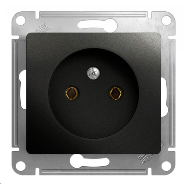 Розетка Schneider Electric Glossa GSL000741 без заземления антрацит