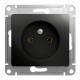 Розетка Schneider Electric Glossa GSL000741 без заземления антрацит