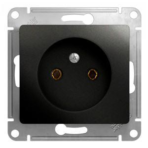 Розетка Schneider Electric Glossa GSL000741 без заземления антрацит