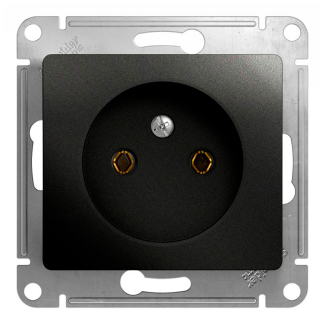 Розетка Schneider Electric Glossa GSL000741 без заземления антрацит