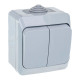 Выключатель Schneider Electric Этюд ВА10-042C 2 клавиши серый