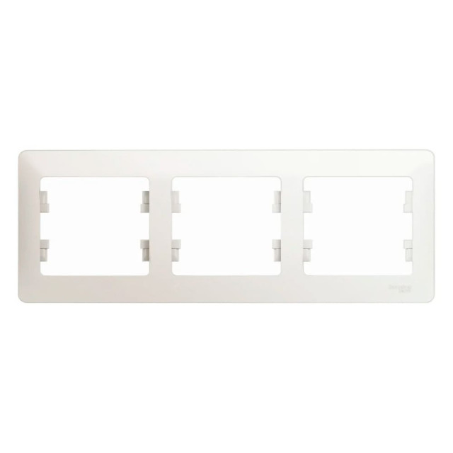 Рамка Schneider Electric Glossa GSL000603 3 поста горизонтальная перламутр
