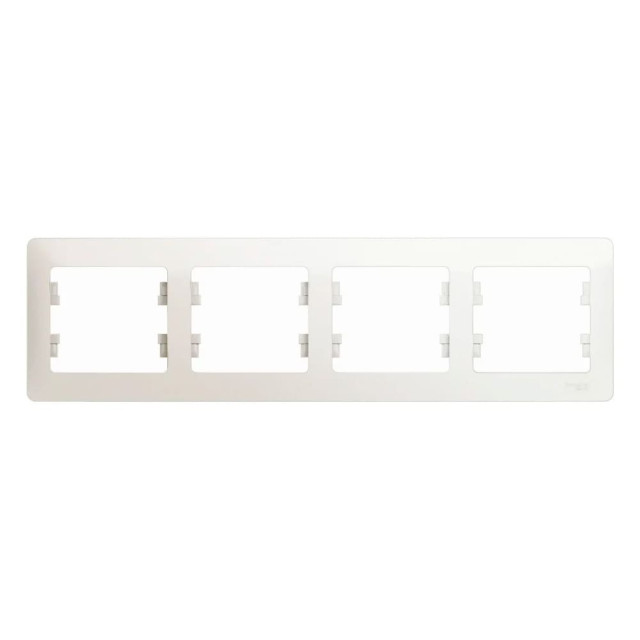 Рамка Schneider Electric Glossa GSL000604 4 поста горизонтальная перламутр