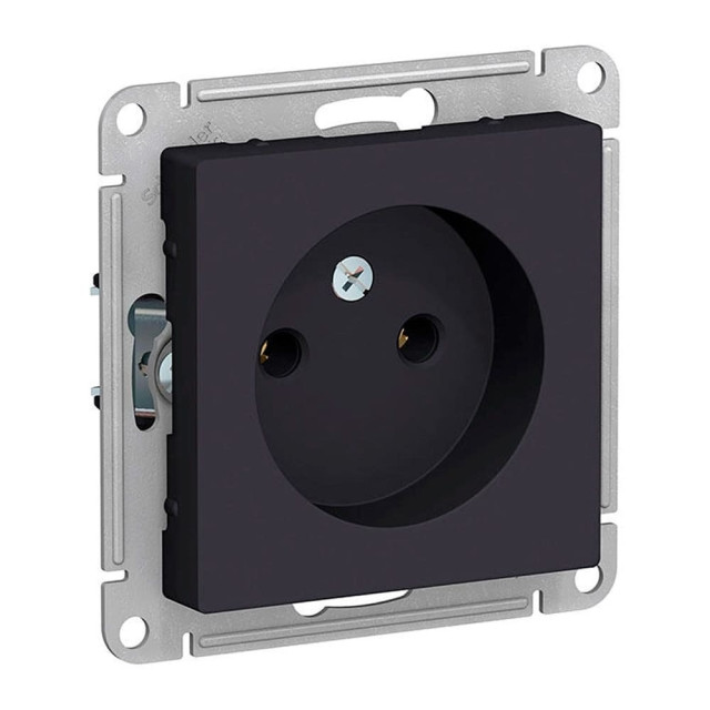 Розетка Schneider Electric AtlasDesign ATN001041 без заземления карбон