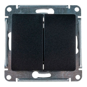 Выключатель Schneider Electric Glossa 2 клавиши антрацит