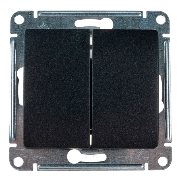 Выключатель Schneider Electric Glossa 2 клавиши антрацит
