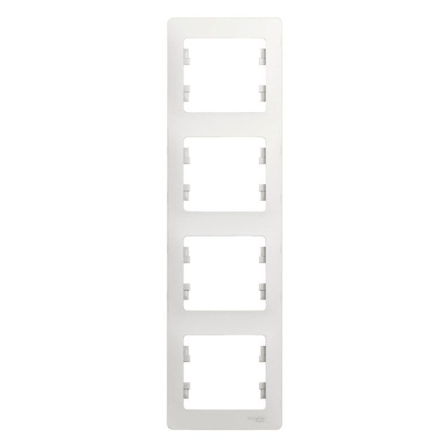 Рамка Schneider Electric Glossa GSL000108 4 поста вертикальная белый