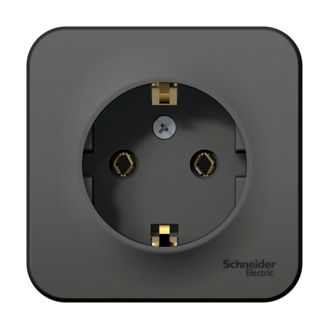 Розетка Schneider Electric Blanca BLNRA010116 с заземлением антрацит