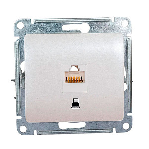 Розетка компьютерная Schneider Electric Glossa GSL000681К RJ45 перламутр
