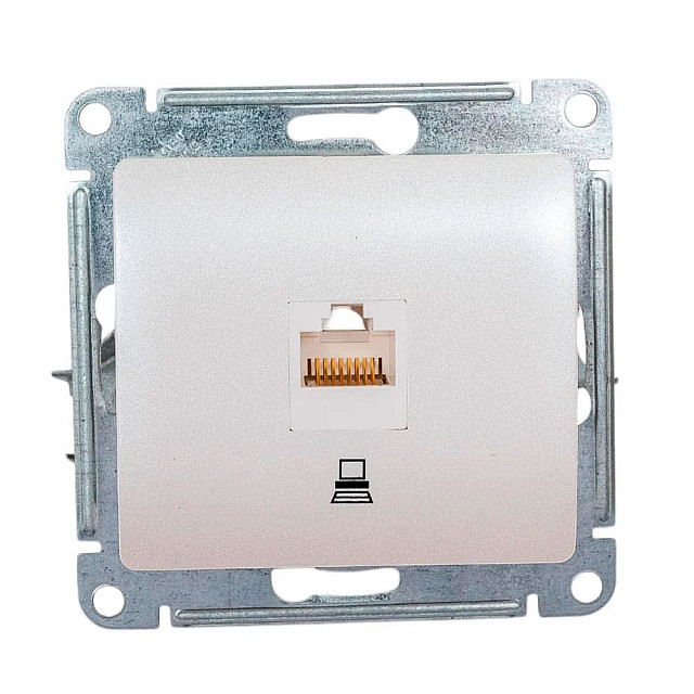 Розетка компьютерная Schneider Electric Glossa GSL000681К RJ45 перламутр