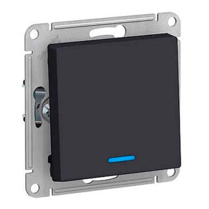 Выключатель Schneider Electric AtlasDesign ATN001013 1 клавиша с подсветкой карбон