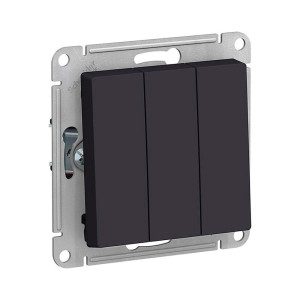 Выключатель Schneider Electric AtlasDesign ATN001031 3 клавиши карбон