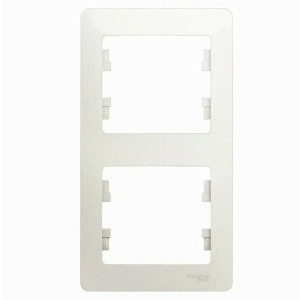 Рамка Schneider Electric Glossa GSL000606 2 поста вертикальная перламутр