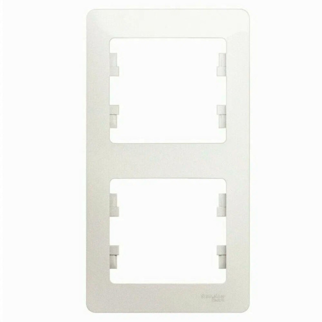 Рамка Schneider Electric Glossa GSL000606 2 поста вертикальная перламутр