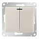 Выключатель Schneider Electric Glossa GSL000653 2 клавиши с подсветкой перламутр
