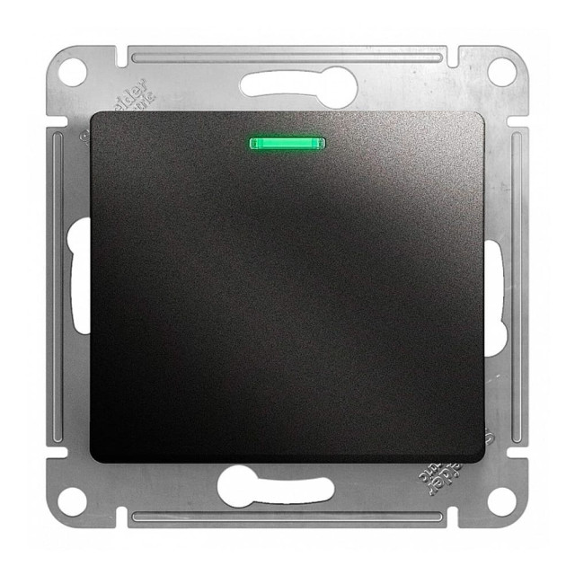 Выключатель Schneider Electric Glossa GSL000713 1 клавиша с подсветкой антрацит