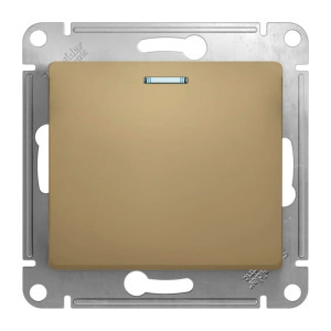 Выключатель Schneider Electric Glossa GSL000413 1 клавиша с подсветкой титан