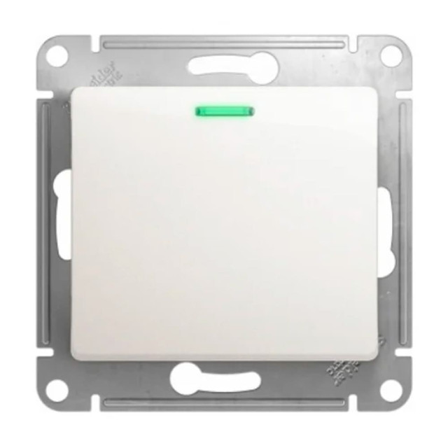 Выключатель проходной Schneider Electric Glossa GSL000663 1 клавиша с подсветкой перламутр