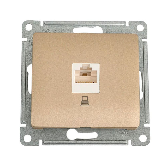 Розетка компьютерная Schneider Electric Glossa GSL000481K RJ45 титан