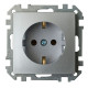 Розетка Bylectrica Стиль РС16-525 1 место с заземлением серебро