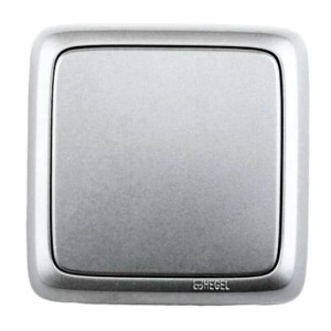 Выключатель проходной Hegel ВА10-163-06 1 клавиша серебро