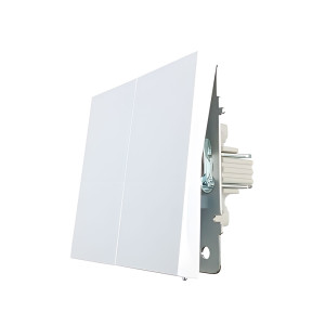 Выключатель Lezard Zima 704-0288-101QC 2 клавиши безвинтовой зажим/клемма белый