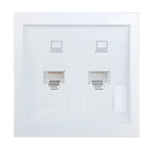 Розетка компьютерная Lezard Zima 704-0288-141 2 гнезда белый