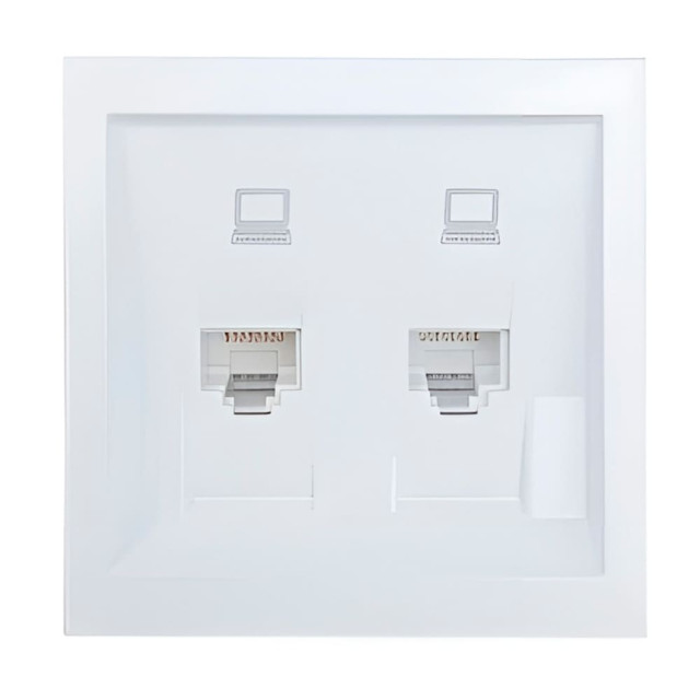 Розетка компьютерная Lezard Zima 704-0288-141 2 гнезда белый
