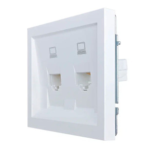 Розетка компьютерная Lezard Zima 704-0288-141 2 гнезда белый