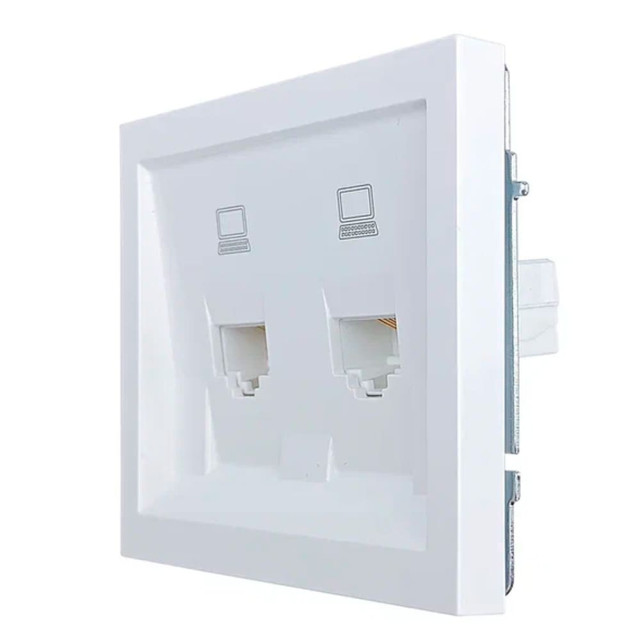 Розетка компьютерная Lezard Zima 704-0288-141 2 гнезда белый