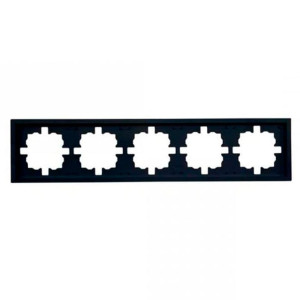 Рамка Lezard Zima 704-4200-150 5 постов горизонтальная черный бархат