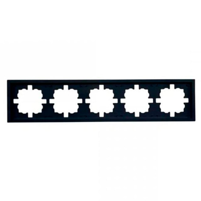 Рамка Lezard Zima 704-4200-150 5 постов горизонтальная черный бархат