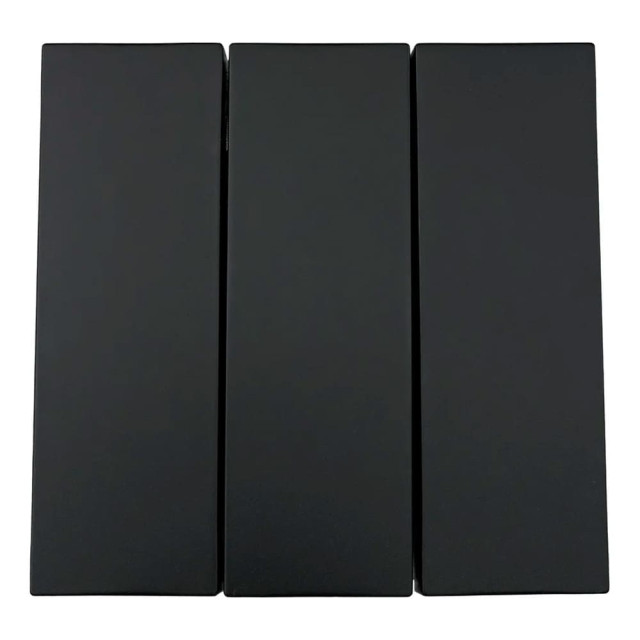 Выключатель Lezard Zima 704-4288-109QC 3 клавиши безвинтовой зажим/клемма черный бархат