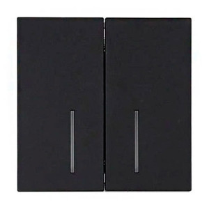 Выключатель Lezard Zima 704-4288-112QC 2 клавиши безвинтовой зажим/клемма черный бархат