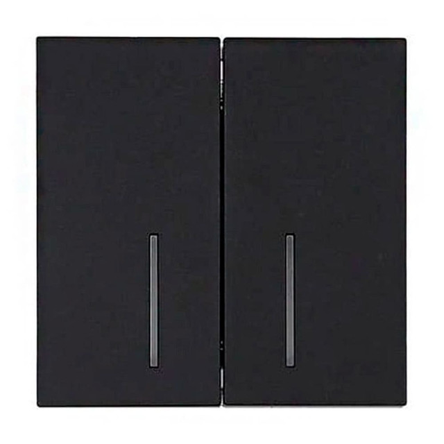 Выключатель Lezard Zima 704-4288-112QC 2 клавиши безвинтовой зажим/клемма черный бархат