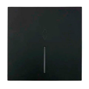 Выключатель проходной Lezard Zima 704-4288-114QC 1 клавиша безвинтовой зажим/клемма с подсветкой черный бархат