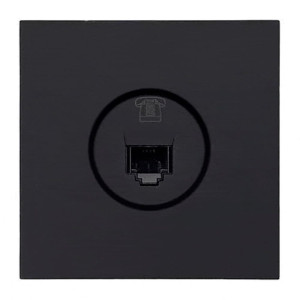 Розетка телефонная Lezard Zima 704-4288-137 евро черный бархат