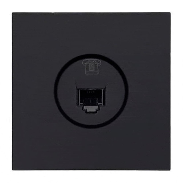 Розетка телефонная Lezard Zima 704-4288-137 евро черный бархат