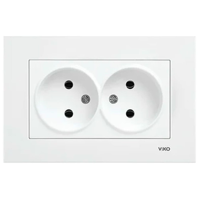 Розетка Viko Karre 90960055 2 гнезда белый
