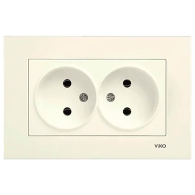 Розетка Viko Karre 90960155 2 гнезда кремовый