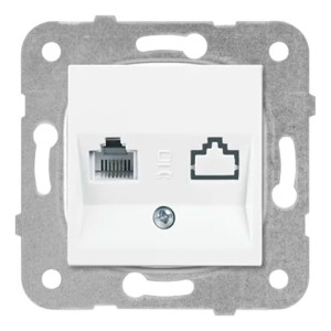 Розетка компьютерная Viko Karre 90967032 1 гнездо белый